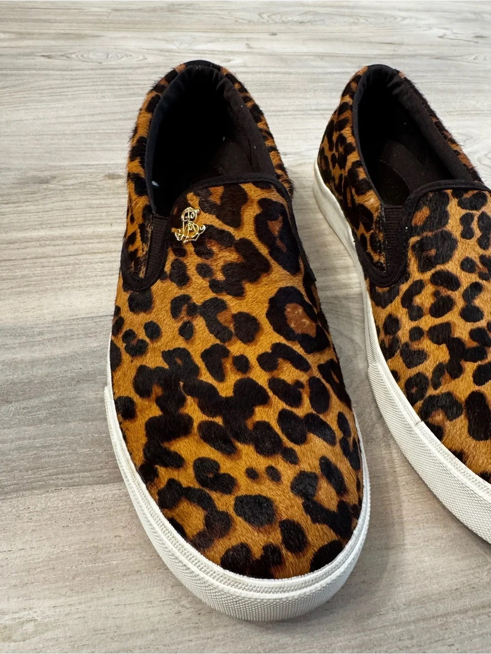 Lauren Ralph Lauren Leopard Print Slip-On Sneakers - Brown/Black